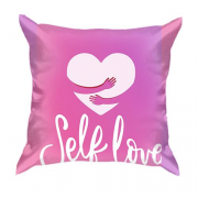 3D подушка с надписью "Self love"