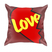 3D подушка з написом "Love" (Love is)
