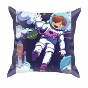 3D подушка с мальчиком космонавтом