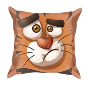 3D подушка с грустным тигром