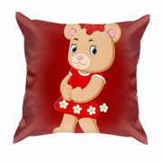 3D подушка з плюшевою ведмедиком дівчинкою