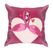 3D подушка с влюбленными фламинго