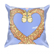 3D подушка з закоханими жирафами