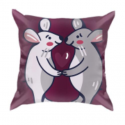 3D подушка з закоханими мишками