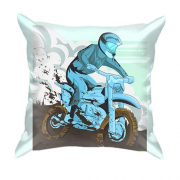 3D подушка с грязным мотоциклистом