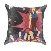 3D подушка с девушкой играющей в боулинг