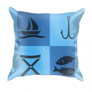 3D подушка з символікою риболовлі