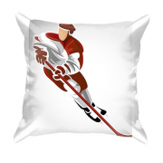 3D подушка с иллюстрацией хоккеиста
