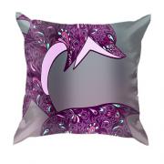 3D подушка с узорными дельфинами
