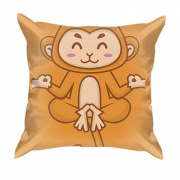 3D подушка с медитирующей обезьяной