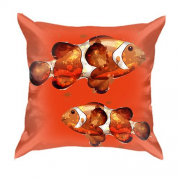 3D подушка с влюбленными рыбами клоунами