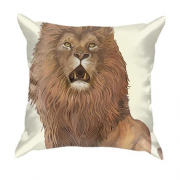 3D подушка со злым львом и гривой