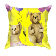 3D подушка з ведмедиками і кульками