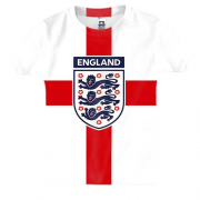 Детская 3D футболка Сборная Англии по футболу