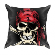 3D подушка з піратським черепом в бандані