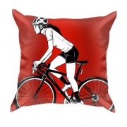 3D подушка с девушкой на велосипеде