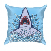 3D подушка с акулой и волнами