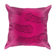 3D подушка с розовыми гепардами