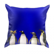 3D подушка с породистыми пингвинами
