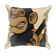 3D подушка с обезьяной и гитарой