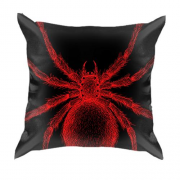 3D подушка з червоним павуком