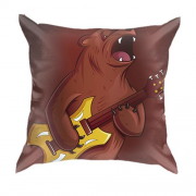 3D подушка с медведем гитаристом