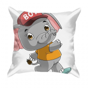 3D подушка с мальчиком слоненком