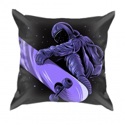 3D подушка с фиолетовым астронавтом