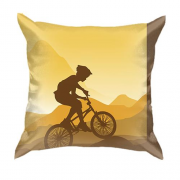 3D подушка з гірським велосипедистом