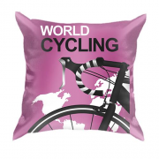 3D подушка с женским велосипедом