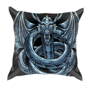 3D подушка с синим змеем
