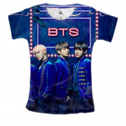 Жіноча 3D футболка с группой БТС (BTS K-POP) ARMY в костюмах