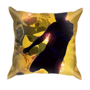 3D подушка с темным футболистом