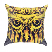 3D подушка с золотой совой