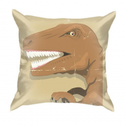 3D подушка с коричневым динозавром
