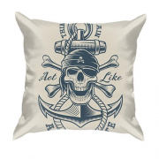 3D подушка с винтажным пиратом
