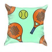 3D подушка с теннисными мячами и ракетками