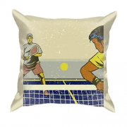 3D подушка с теннисными игроками и сеткой