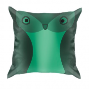 3D подушка с зеленой совой