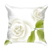 3D подушка з білими трояндами