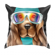 3D подушка Собака в лыжной маске
