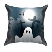 3D подушка с призраками и крестами
