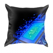 3D подушка Голубая микросхема