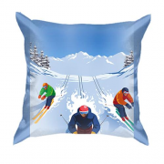 3D подушка Skiers Art