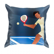3D подушка с теннисистом на корте