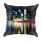3D подушка с ночным Сингапуром