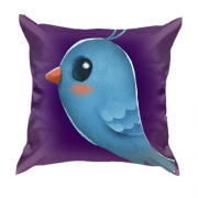 3D подушка Light-blue bird