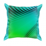 3D подушка зелені хвилі