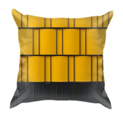 3D подушка Yellow-black pattern