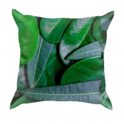 3D подушка Green leaves pattern 4